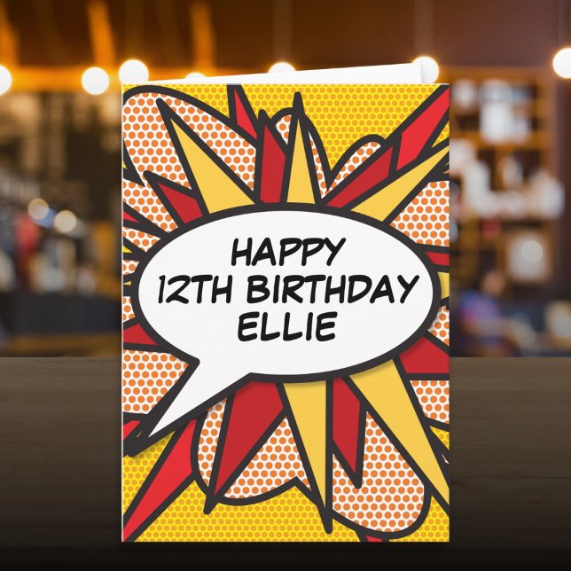 HAPPY BIRTHDAY Comic Book Karte (HAPPY BIRTHDAY Fun Comic Book Card)