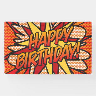 HAPPY BIRTHDAY Comic-Book-Pop-Art Banner