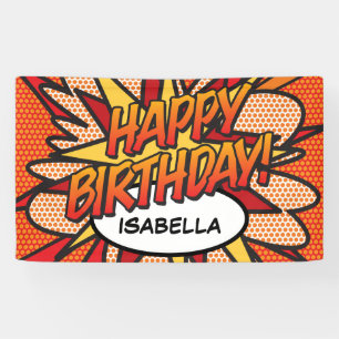 HAPPY BIRTHDAY Comic-Book-Pop-Art Banner