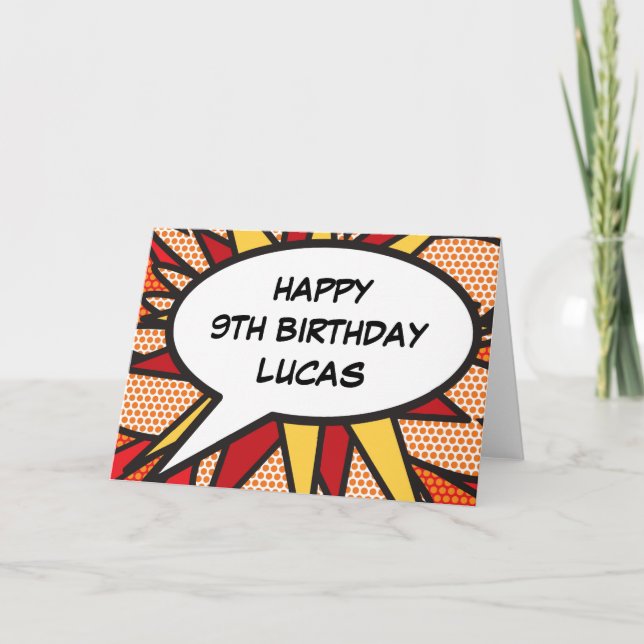 HAPPY BIRTHDAY Comic Pop Art Karte (Vorderseite)