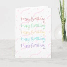 Happy Birthday Confetti Card Karte
