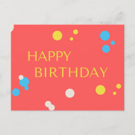 Happy Birthday Confetti Postkarte