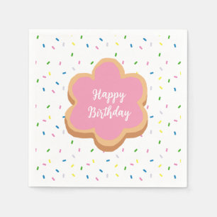 Happy Birthday Cookie Streusel Company Serviette