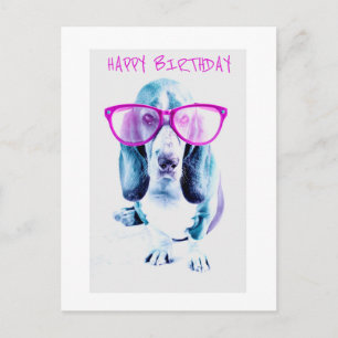 Happy Birthday Cool Doggy Card Postkarte