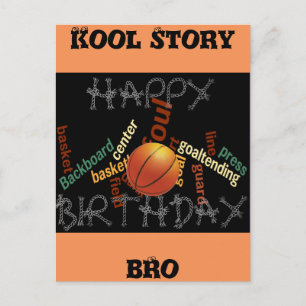 HAPPY BIRTHDAY Cool Story Bro Basketball Sport Postkarte