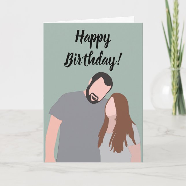 Happy Birthday Couple Ankündigung (Vorderseite)