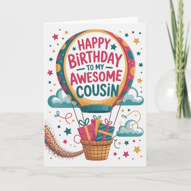 Happy Birthday Cousin Card Karte (Vorderseite)