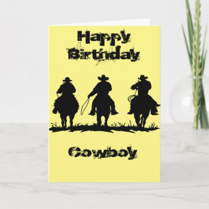 Happy Birthday Cowboy Card Karte