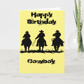 Happy Birthday Cowboy Card Karte