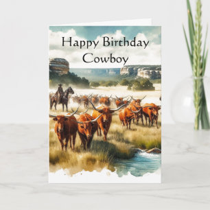 Happy Birthday Cowboy Gruß Karte