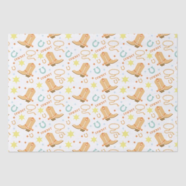 Happy Birthday Cowboy Seidenpapier (Vorderseite)