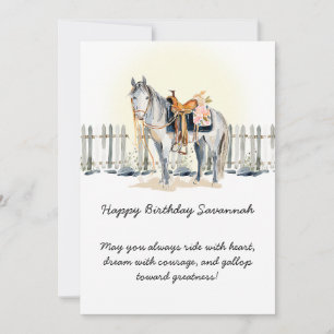 Happy Birthday Cowgirl Horse Lover Birthday   Karte