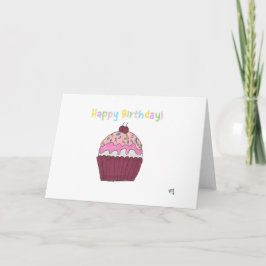 Happy Birthday Cupcake 1 Card Dankeskarte