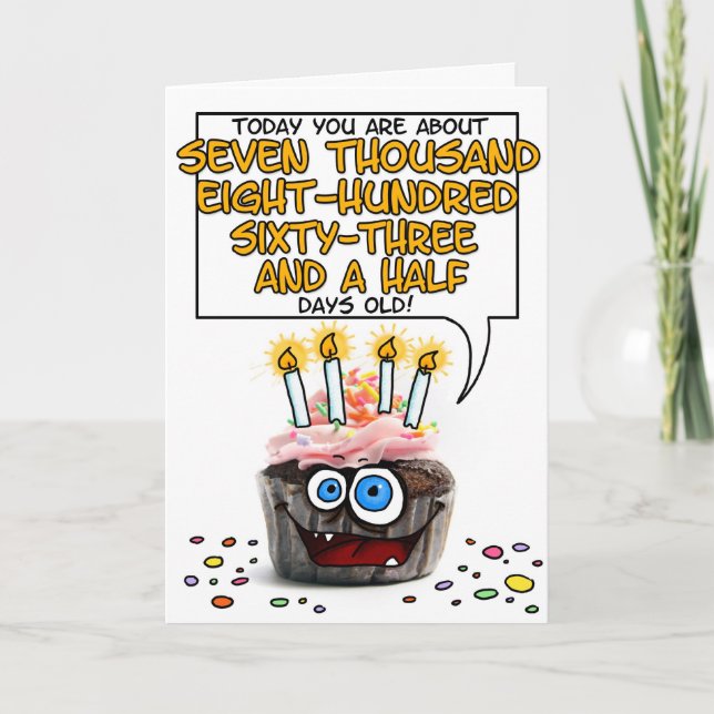 Happy Birthday Cupcake - 21 Jahre Karte (Vorderseite)