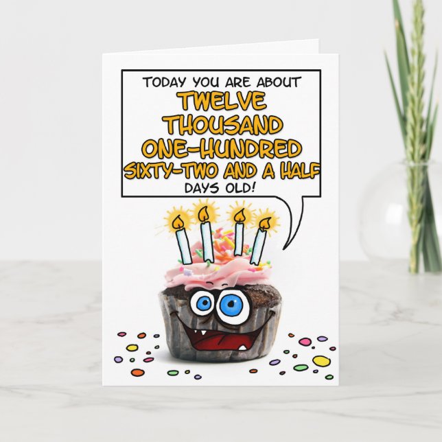 Happy Birthday Cupcake - 33 Jahre Karte (Vorderseite)