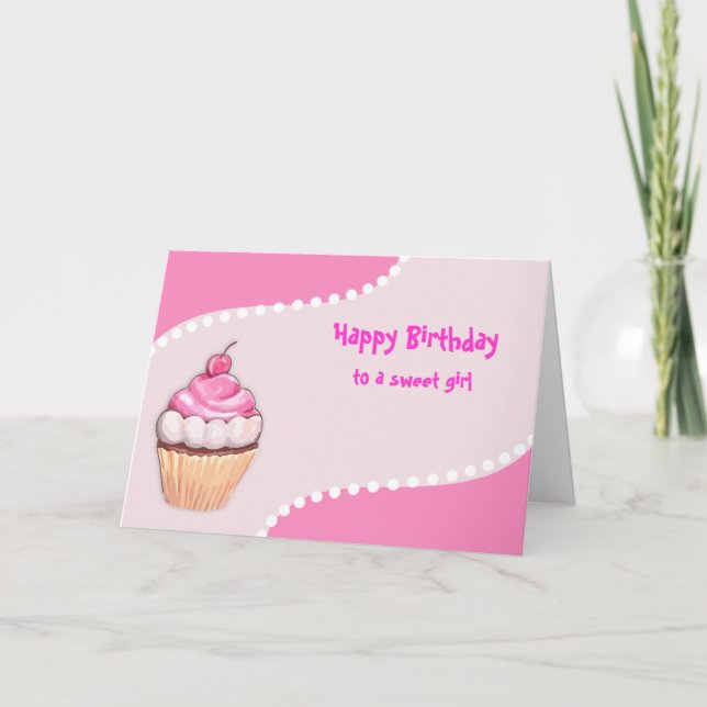Happy Birthday Cupcake Cards Karte (Vorderseite)