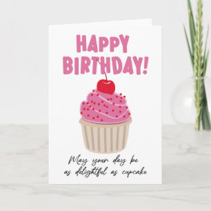 Happy Birthday Cupcake Karte