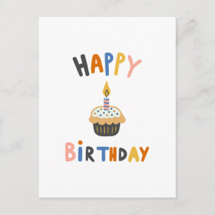 Happy Birthday Cupcake Postkarte