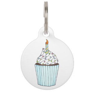 Happy Birthday Cupcake Sprinkles Zuckerguss Candle Tiernamensmarke