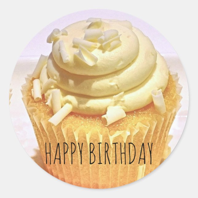 Happy Birthday Cupcake Sticker (Vorderseite)