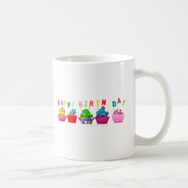 Happy Birthday Cupcakes - Tasse (Rechts)