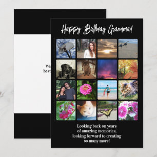 Happy Birthday Custom 16 Foto Picture Collage Karte