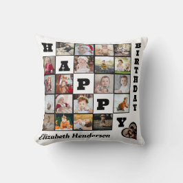 Happy Birthday Custom 21 Foto Collage Geschenk Kissen