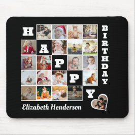 Happy Birthday Custom 21 Foto Collage Geschenk Mousepad