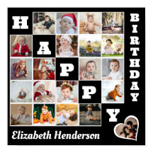 Happy Birthday Custom 21 Foto Collage Geschenk