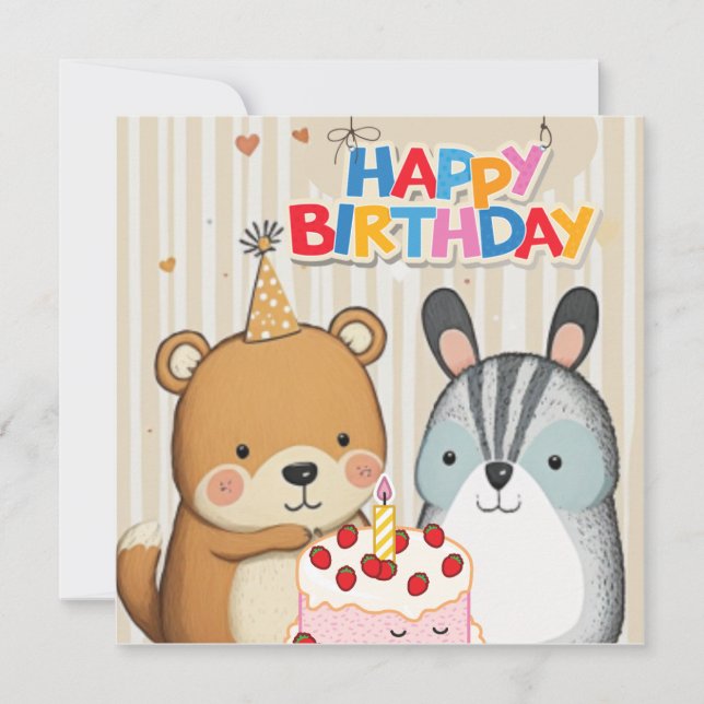 Happy Birthday Custom Card (Vorderseite)