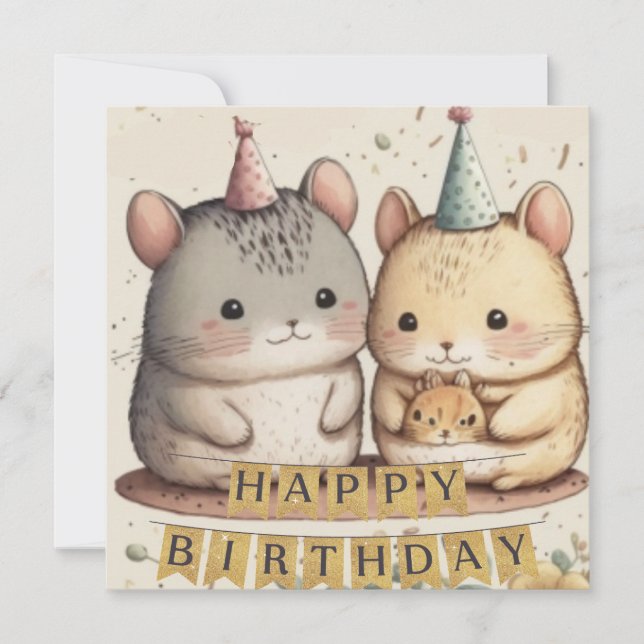 Happy Birthday Custom Card Karte (Vorderseite)