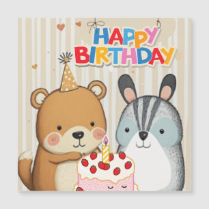 Happy Birthday Custom Card Magnetkarte