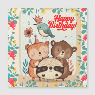 Happy Birthday Custom Card Magnetkarte