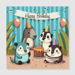 Happy Birthday Custom Card Magnetkarte