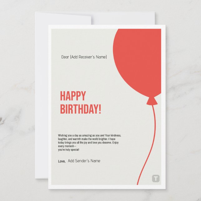 Happy Birthday Custom Digital Card Feiertagskarte (Vorderseite)