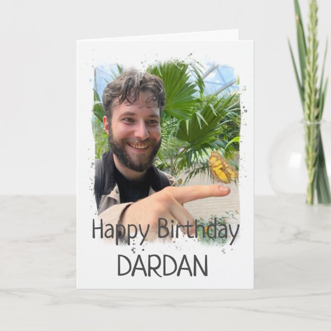 Happy Birthday Custom Foto Card Karte (Vorderseite)