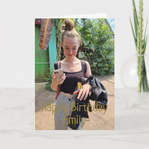 Happy Birthday Custom Foto Card Karte