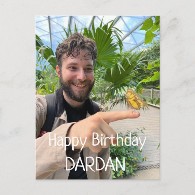 Happy Birthday Custom Foto Card Postkarte (Vorderseite)