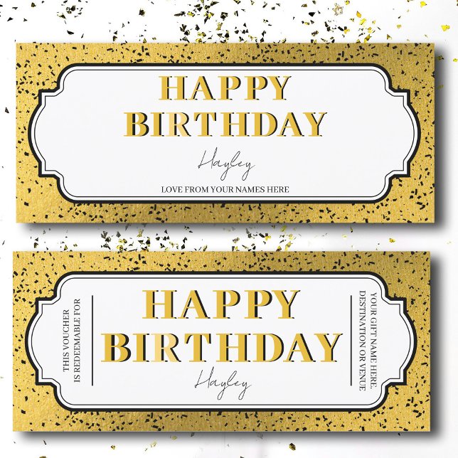 Happy Birthday Custom Geschenkgutschein (Happy Birthday Custom Gift Certificate Voucher)
