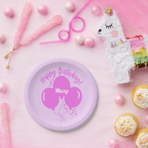 Happy Birthday Custom Hot Pink Balloons Pappteller