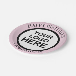 Happy Birthday Custom Logo Paper Plate Pappteller