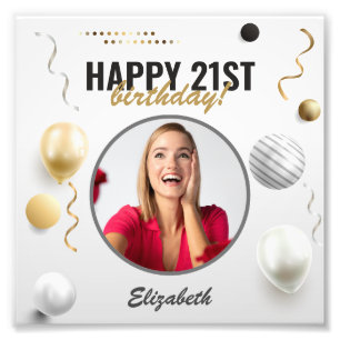 Happy Birthday Custom Modern Foto Gift