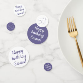 Happy Birthday - Custom Personalisiert Red & White Konfetti