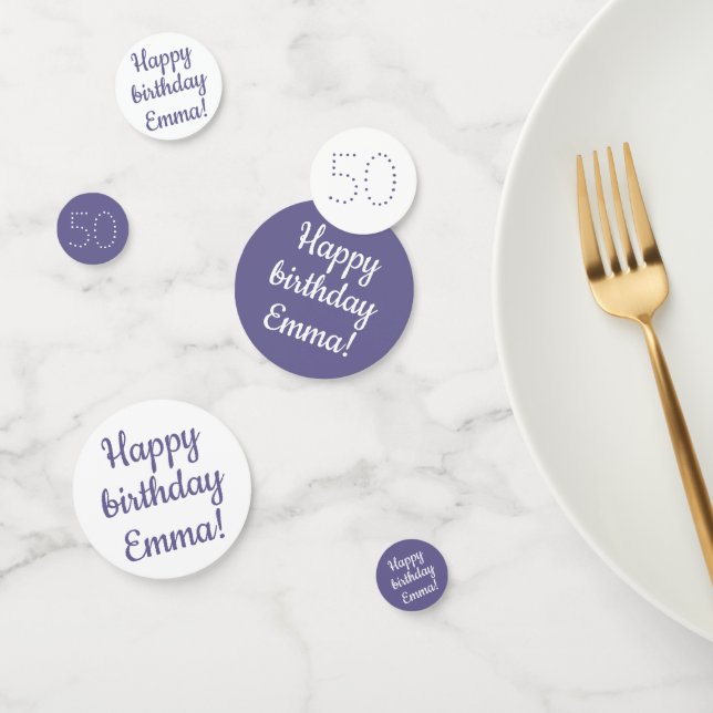 Happy Birthday - Custom Personalisiert Red & White Konfetti (Gruppe)