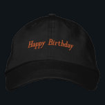 Happy Birthday Custom Text Name Black Color Bestickte Baseballkappe<br><div class="desc">Wir stellen Ihnen unsere Happy Birthday Text Caps Es ist sehr cool und ansprechend,  Charm aussehen Sehr nützlich für Sonne aus dem Gesicht,  Tours,  Shopping Wir können es tragen</div>