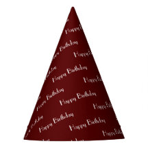 Happy Birthday Custom Text Pattern Maroon