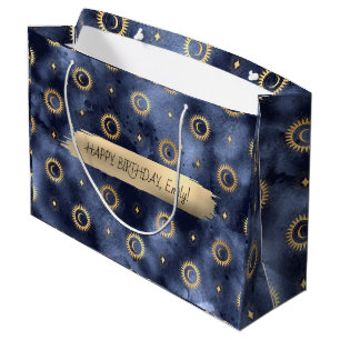 Happy Birthday Custom Text Trend Personalisiert Große Geschenktüte