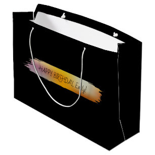 Happy Birthday Custom Text Trend Personalisiert Große Geschenktüte