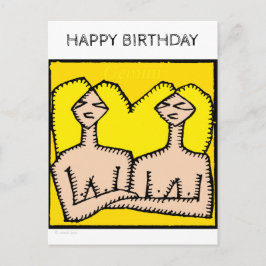 Happy Birthday Custom Zodiac Signs Gemini Postcard Postkarte
