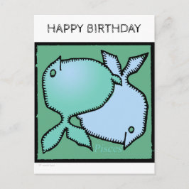 Happy Birthday Custom Zodiac Signs Pisces Postcard Postkarte